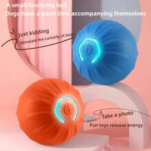 Interactive Vibrating Ball Toy For Dogs, Automatic Moving Dog Toy Ball, USB Rechargeable Vibrating Ball - Multicolor - View 5