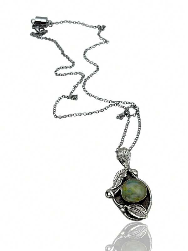 Silver Leaf & Vine Necklace