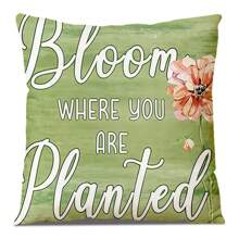 1pc Polyester Floral Pattern Digital Printed Single-Sided Decorative Throw Pillow Cover, For Home Decor, Suitable For Multiple Scenes, Without Pillow Insert - Multicolor - View 34