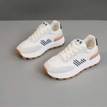 新款 J6101 运动泰迪熊鞋，韩版休闲运动鞋，透气网眼鞋面，厚底女鞋 - 藍色 - 查看 4