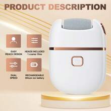 (3 en 1) Nuevo Pulidor Eléctrico de Pies. Removedor de Callosidades Eléctrico Recargable, Limas de Pies a Prueba de Agua y Herramienta de Pedicura para Piel Agrietada y Muerta, Juego de Pedicura Profesional para Piel Seca, Muerta, Agrietada y Dura. El producto es pequeño y fácil de transportar, es un regalo apropiado para vacaciones para familia y amigos, ¡chicas!