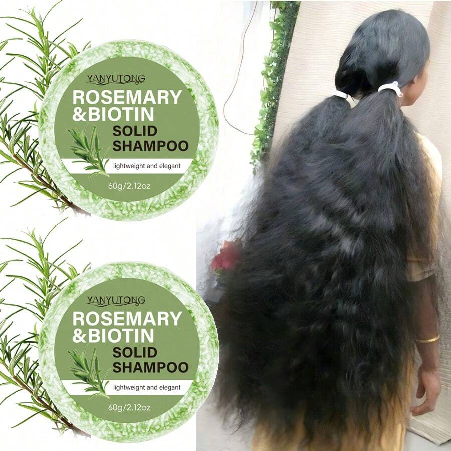 YANYUTONG 迷迭香洗发皂和护发素 | 深层清洁控油美容护发精油洗发皂保湿头皮护理男女通用 - 白色 - 查看 1