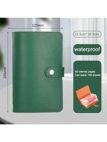 1pc Waterproof Banknote Storage Book, Holds Up To 100 Banknotes, Photos, Stamps & Cards, A6 Ultra Large Capacity Notebook With 50 Slots, Perfect Birthday Gift, PU Leather - Multicolor - View 14