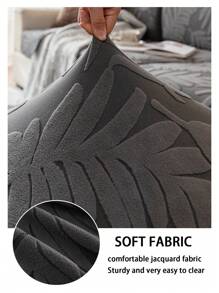 1pc Plush Fabric Anti-Slip Sofa Cushion Cover, Versatile For All Seasons, Soft & Skin-Friendly, Pet Resistant, Elastic Fit For L-Shape Combo Sofa And 1/2/3/4 Seater Sofa (Sold Individually), Modern & Simple Design - Dark Grey - View 10