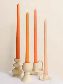 8pcs/4pcs Ombre Color Long Taper Candles (Size: 0.86in*9.84in) / 1pc New Gradient Heart-Shaped Candle, Long Burning Time, Smokeless And Odorless, European Style Decorative Candle, Suitable For Home Living Room/Kitchen/Dining Room/Bedroom, Outdoor/Wedding Candle Decorations, Decorative Candle/Birthday Candle/Best Friend Gifts/Christmas Taper Candle/Party Decorations/Mother's Day/Father's Day, Wedding Decor, Pink Candles - Multicolor - View 2