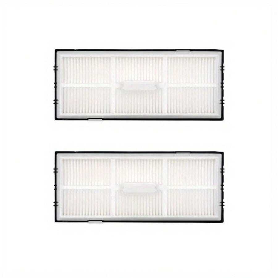 2pcs Washable HEPA Filter Mop Pads For Roborock S7 & S7 Maxv - Reusable Vacuum Cleaner Accessories - White - View 1