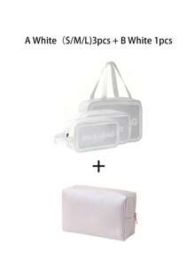 1 件便携式旅行化妆包，女士防水化妆包，带隔层，大容量洗漱用品收纳包，PU 皮革，适合女性、母亲、学生、宿舍、海滩、邮轮旅行、暑假必备的礼物 - 彩色 - 查看 27