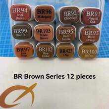 Set de 12 colores MEICLOUR Bolígrafo de doble punta para marcado con aceite, herramienta de dibujo profesional para anime y dibujo a mano, cabeza suave de alto color para estudiantes de arte, alta relación calidad-precio, sin decoloración, de vuelta a la escuela