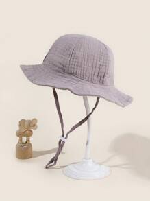 1 件装幼儿夏季透气太阳帽，6-15 个月儿童轻便渔夫帽户外防晒