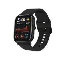 Correa de reloj de silicona de 20mm/22mm compatible con Samsung Galaxy Watch 42mm/46mm, Active 2, Gear S2/S3, Honor, BIP, Watch GT 2 - Negro - Ver 11
