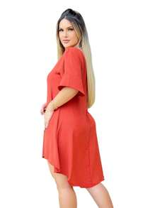 MULLET DRESS - Burnt Orange - View 2