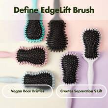 Cepillo definidor de rizado, cepillo para el cabello rizado, cepillo de peinado y moldeado de rizos para todos los estilos de cabello que reduce el tirón, producto para el cabello, peine, herramientas para el cabello, productos y accesorios para peluquería, artículos de viaje esenciales