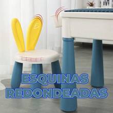 Mesa de Bloques Didáctica Incluye 346 Bloques y Dos Sillas con Respaldo en Forma de Orejas - Multicolor - Ver 4