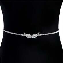 女士性感雙層腰鍊，配有翼形吊墜