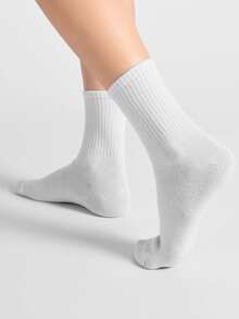 1/2/10 Pairs Comfortable Versatile Solid Color Breathable Anti-Odor Wicking Sports Socks - Multicolor - View 8