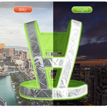 2 sztuki kamizelki odblaskowej w kształcie litery V, odpowiednie do pracy nocnej, biegania, jazdy na rowerze, akcesoriów rowerowych