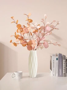 1 件优雅简约花瓶装饰品，适用于电视柜、桌面、客厅 - 人造牡丹花、高端家居装饰花艺、假莲花鲜花花束 - 白色 - 查看 5