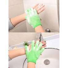 20 piezas/1 pieza Guantes exfoliantes de baño reutilizables para fregar, lavarse la espalda, masajear y exfoliar el Body, accesorios de limpieza corporal para decoración del baño en el hogar, de vuelta a la escuela
