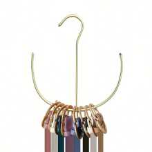 1pc Multi-Functional Hanger Rack For Belts, Shoes, Ties, Scarves, Hat, Clothes - Gold - View 1