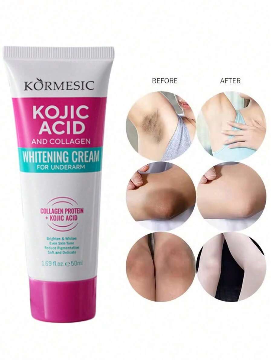 50ml 腋下美白霜保湿霜适用于肘部、膝盖、关节、私密部位，提亮肤色胶原蛋白腋下霜 1 件