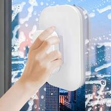 Practical Adsorption Strong Magnetic Double-Sided Window Cleaner, Anti-Pinch Design, Universal Hand-Held Window Cleaner For Single Thick Windows - ABS Material (Not Suitable For Double-Glazed Windows)