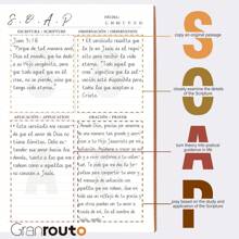 Granrouto Spanisches Bibel-Studientagebuch-Notizbuch - S.O.A.P.-Methode Bibel-Studienzubehör Kirchennoitzenbuch Andachtstagbuch Gebetstagbuch Notizentnahme & Journaling Set Glaubens-basierte Geschenke für Männer Frauen, Schulmaterial