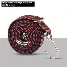 1 件装摩托车弹性橡胶绳带钩，高强度货物带，锌合金挂钩，耐磨，适合运输