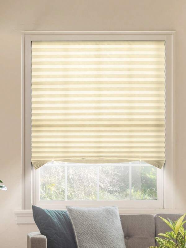 1 peça de abajur de cor sólida sem ferramentas, abajur de tecido plissado com filtragem de luz original, cortinas plissadas nórdicas minimalistas - Feito de 100% poliéster, proteção UV, blackout, isolante, leve, resistente ao desbotamento - Adequado para quarto, sala de estar, cozinha, sala de jantar, banheiro - Perfeito para todas as estações