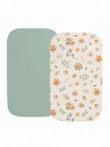 2pcs Baby Flat Sheets Made Of Fine Cotton Fabric, Soft & Breathable Cotton Crib Sheets, Infant Essentials