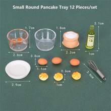 1 set Mini fouet à œufs de cuisine et tarte aux œufs factice, modèle de jouet de nourriture miniature