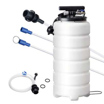 Fluid Extractor, 1.74-4 Gallons, Pneumatic/Manual Hand-Operated Oil Changer Vacuum Fluid Extractor With Dipstick And Suction Hose, Oil Extractor Change Pump For Automotive Fluids Vacuum Evacuation