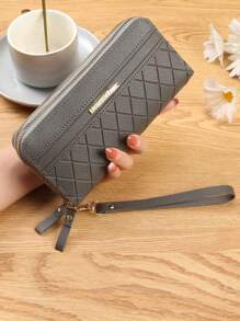 Women Letter Pattern Business Casual Wallets Long Wallet Wrist Wallet Phone Wallet Card Holder Credit Card Case Wallet Purse Wallet Phone Bag Wristlet
