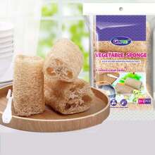 3pcs Natural Loofah Dish Scrub Pads, Loofah Cup Brush, Thermal Bottle & Milk Bottle Brush, Cleaning Brush Set