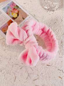 1- Wash Face Bow Headband/1- Sponge Headband/2- Wash Face Wristbands/3 Pieces Set -1 Bow Headband And 2 Wash Face Wrist Straps/3 Pieces Set -1 Sponge Headband+2 Wash Face Wrist Straps/4-Piece Set -1 Bow Headband+1 Sponge Headband+2 Wash Face Wrist Straps - Pink - View 4