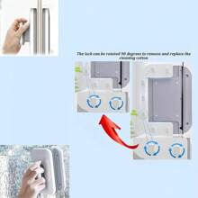 Practical Adsorption Strong Magnetic Double-Sided Window Cleaner, Anti-Pinch Design, Universal Hand-Held Window Cleaner For Single Thick Windows - ABS Material (Not Suitable For Double-Glazed Windows)