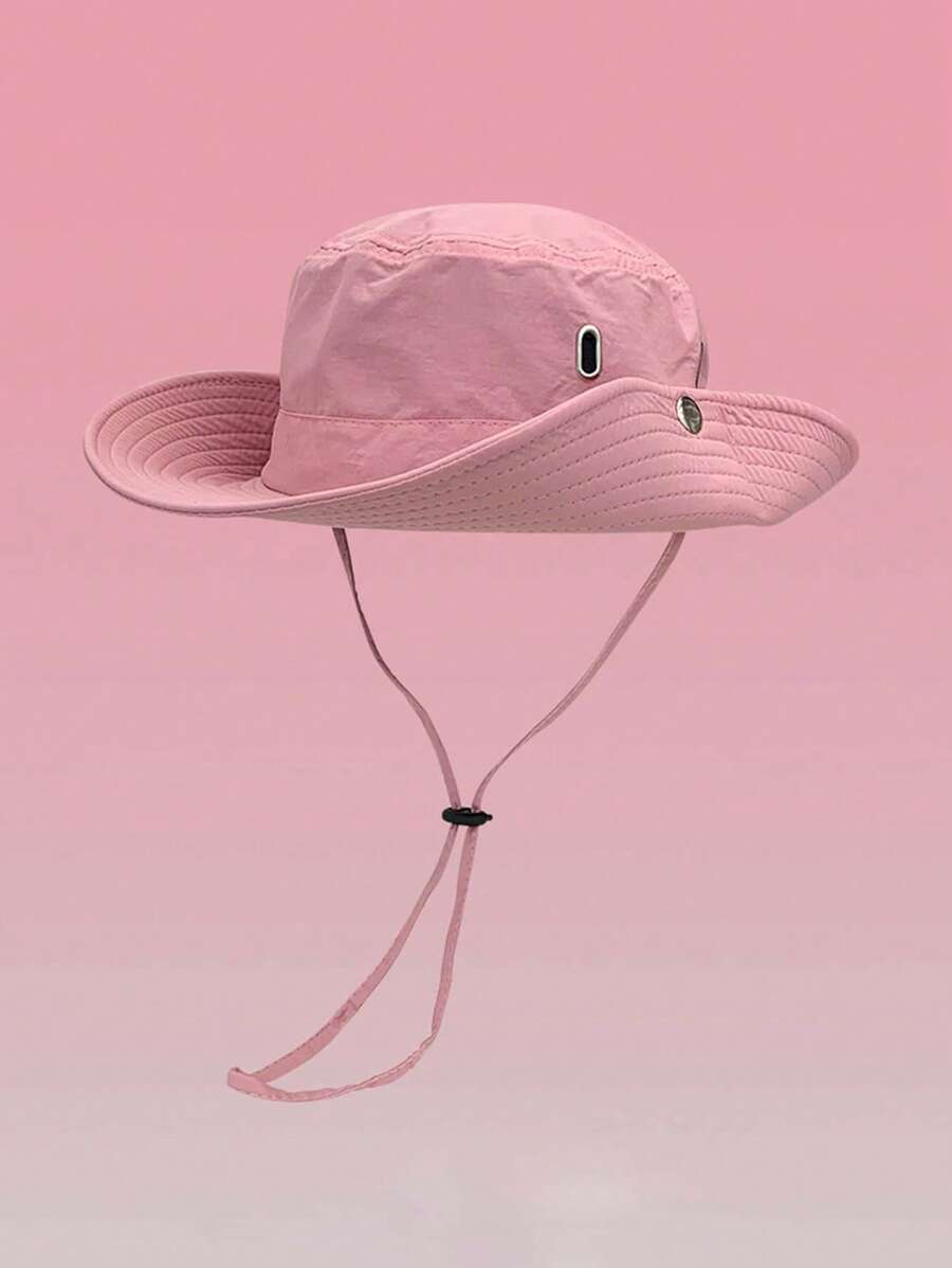 1 pièce Chapeau de seau femme chapeau de cow-boy unisexe chapeaux de soleil réglable profil bas non structuré couleur unie pour hommes femmes pour voyages extérieurs cadeaux