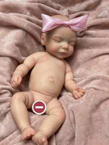 11英寸 Sam Baby 重生娃娃全硅胶新生女婴 3D 逼真细节迷你手掌娃娃儿童生日礼物 - Reborn Doll - 查看 5