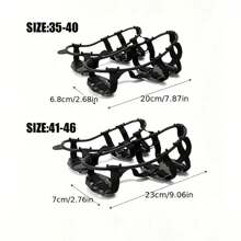 一对 24 齿冰爪 - 防滑雪爪鞋套，适合冬季散步和户外活动，黑色，抓手，登山链冰爪，配件 - 彩色 - 查看 10