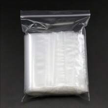100 pezzi/confezione, borse in plastica trasparente di polietilene spesse con chiusura a zip richiudibile, dimensioni: 4*6cm/5*7cm/6*8cm/7*10cm, per il confezionamento di gioielli e per uso fai-da-te