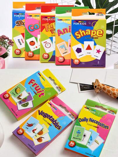 1 set di giocattoli educativi precoci per bambini, flashcard in inglese su animali e mezzi di trasporto, divertenti carte per l'apprendimento dell'intelligenza dei bambini piccoli