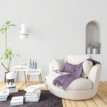 ucdfi 1 卷白色丝绸即剥即贴可移除壁纸，PVC 自粘壁纸适用于厨房、卧室、客厅、台面、家具装饰和翻新 - 白色 - 查看 4