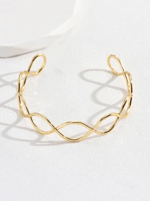 1pc Creative Hollow Twist Knot Bracelet, Elegant Accessory For Summer Party, Wedding, Holiday, Music Festival, Independence Day, Graduation, Gifts