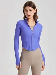 Yoga Clothes, Women's Autumn And Winter Sports Tops, Slim Fit Zipper, Casual Long Sleeved Jackets, Running And Fitness Clothes