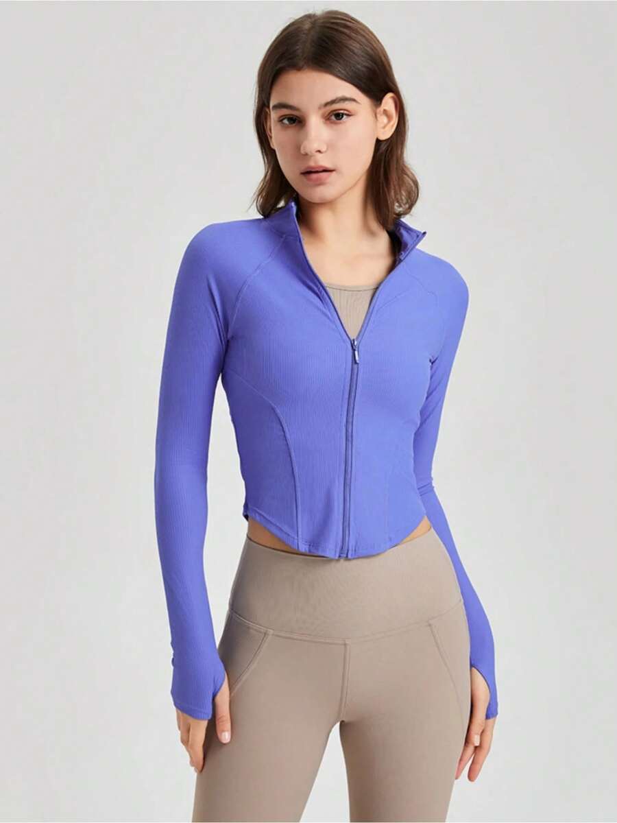 Yoga Clothes, Women's Autumn And Winter Sports Tops, Slim Fit Zipper, Casual Long Sleeved Jackets, Running And Fitness Clothes