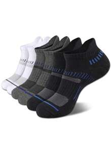 5 paar ademende mesh sportsokken voor heren, enkelhoog, zwart/wit/grijs, geschikt voor basketbal, willekeurige levering, lente/zomer