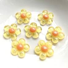 10Pcs New Cute 20mm Resin Floret Flat Back Cabochon Scrapbook Kawaii DIY Embellishments Accessories
