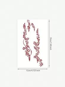 1pc Washable Finger Tattoo Sticker, Floral Totem Pattern Temporary Tattoo Sticker, Fashionable Personalized Tattoo Sticker Suitable For People
