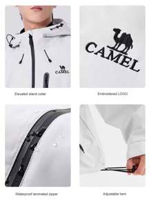 CAMEL CROWN Unisex Windproof Jacket, Women's Outdoor Windproof Waterproof Casual Jacket For Spring, Suitable For Outdoor Camping, Hiking - Glacier Gray - View 3