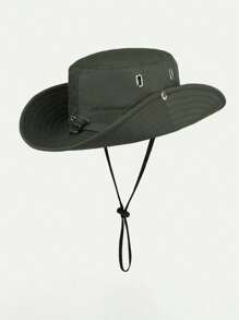 1 pièce Chapeau de seau femme chapeau de cow-boy unisexe chapeaux de soleil réglable profil bas non structuré couleur unie pour hommes femmes pour voyages extérieurs cadeaux