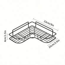 1 pieza Estantería de esquina para ducha de acero inoxidable - resistente a la oxidación, estantería de baño montada en la pared para champú, tónico y cosméticos